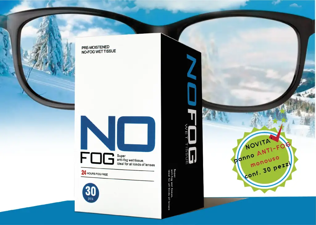 Salviette per pulizia lenti e anti appannamento - salviette monouso